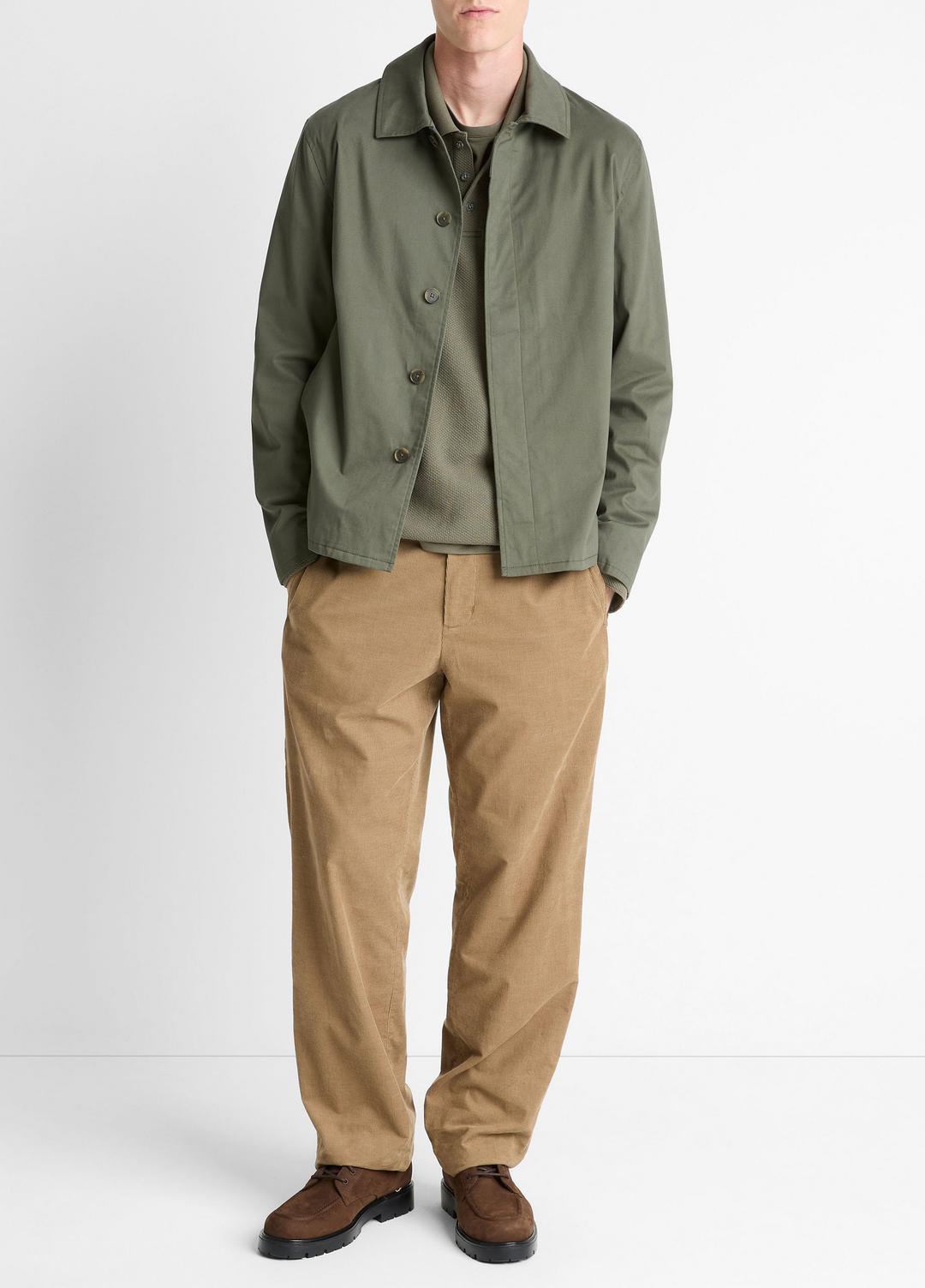 Italian Peached Stretch-Cotton Jacket in Jackets