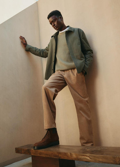 Italian Peached Stretch-Cotton Jacket in Jackets