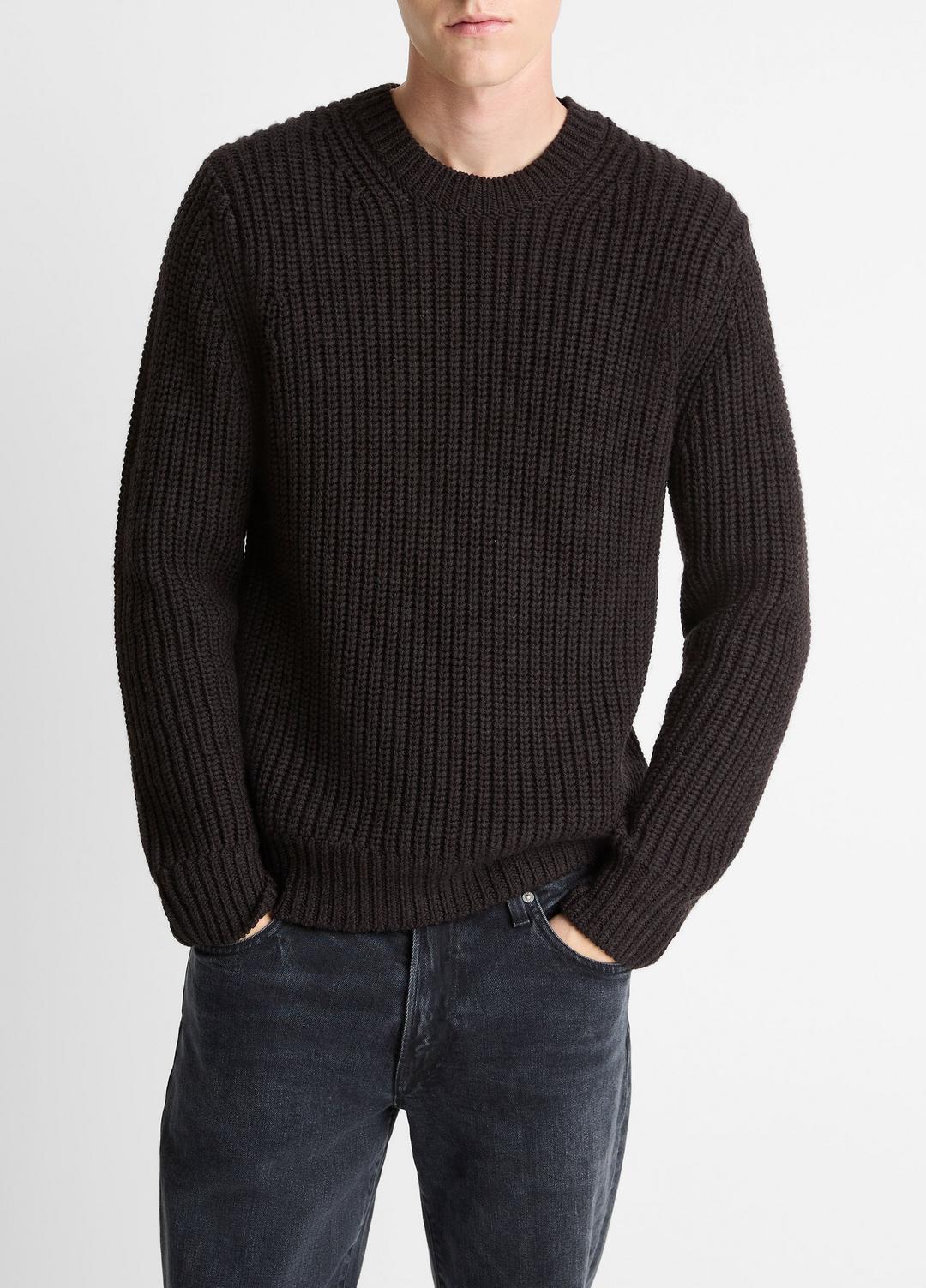 Utility Shaker Merino Wool Sweater in Crew Neck