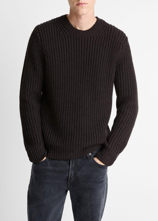 Utility Shaker Merino Wool Sweater in Crew Neck