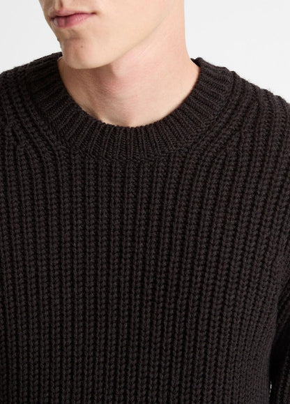 Utility Shaker Merino Wool Sweater in Crew Neck