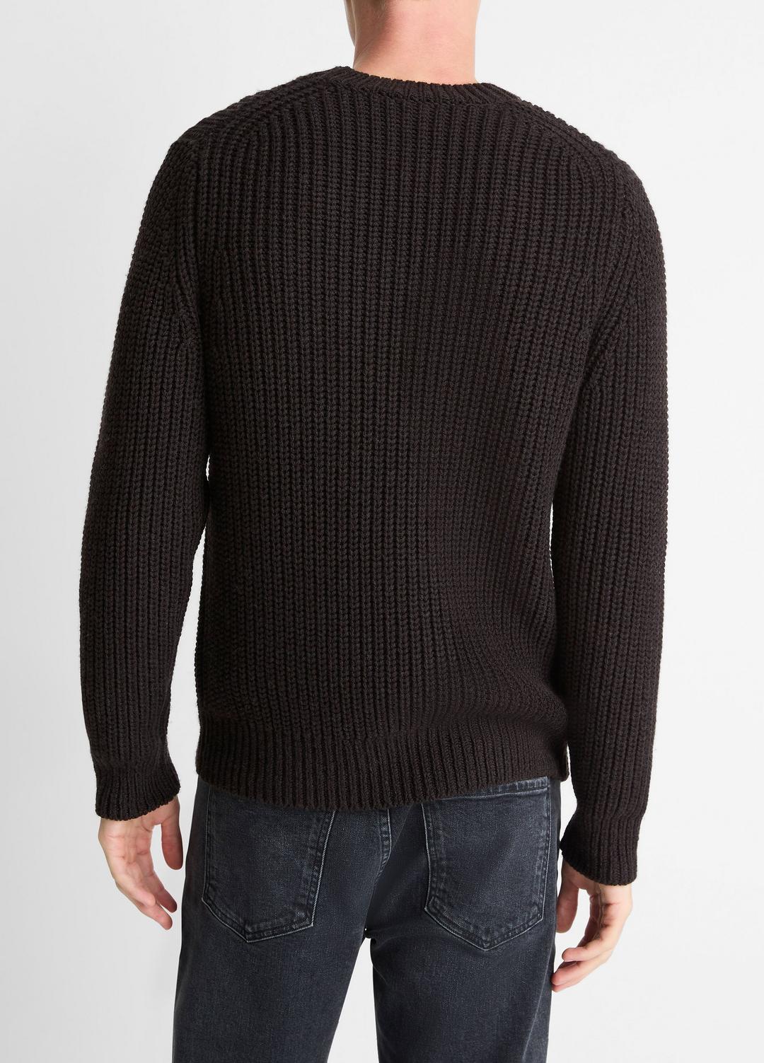 Utility Shaker Merino Wool Sweater in Crew Neck