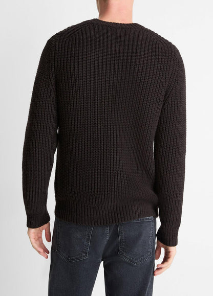 Utility Shaker Merino Wool Sweater in Crew Neck