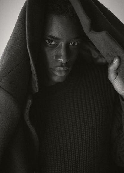Utility Shaker Merino Wool Sweater in Crew Neck