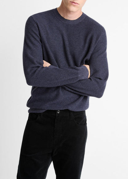 Geo-Jacquard Wool-Blend Crew Neck Sweater in Crew Neck