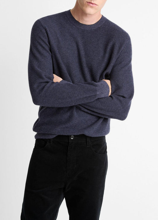 Geo-Jacquard Wool-Blend Crew Neck Sweater in Crew Neck