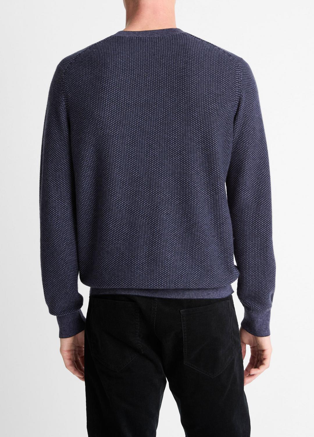 Geo-Jacquard Wool-Blend Crew Neck Sweater in Crew Neck