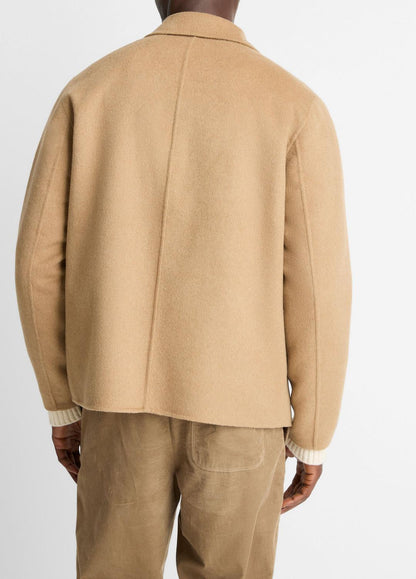 Splittable Wool-Blend Zip-Front Jacket in Jackets