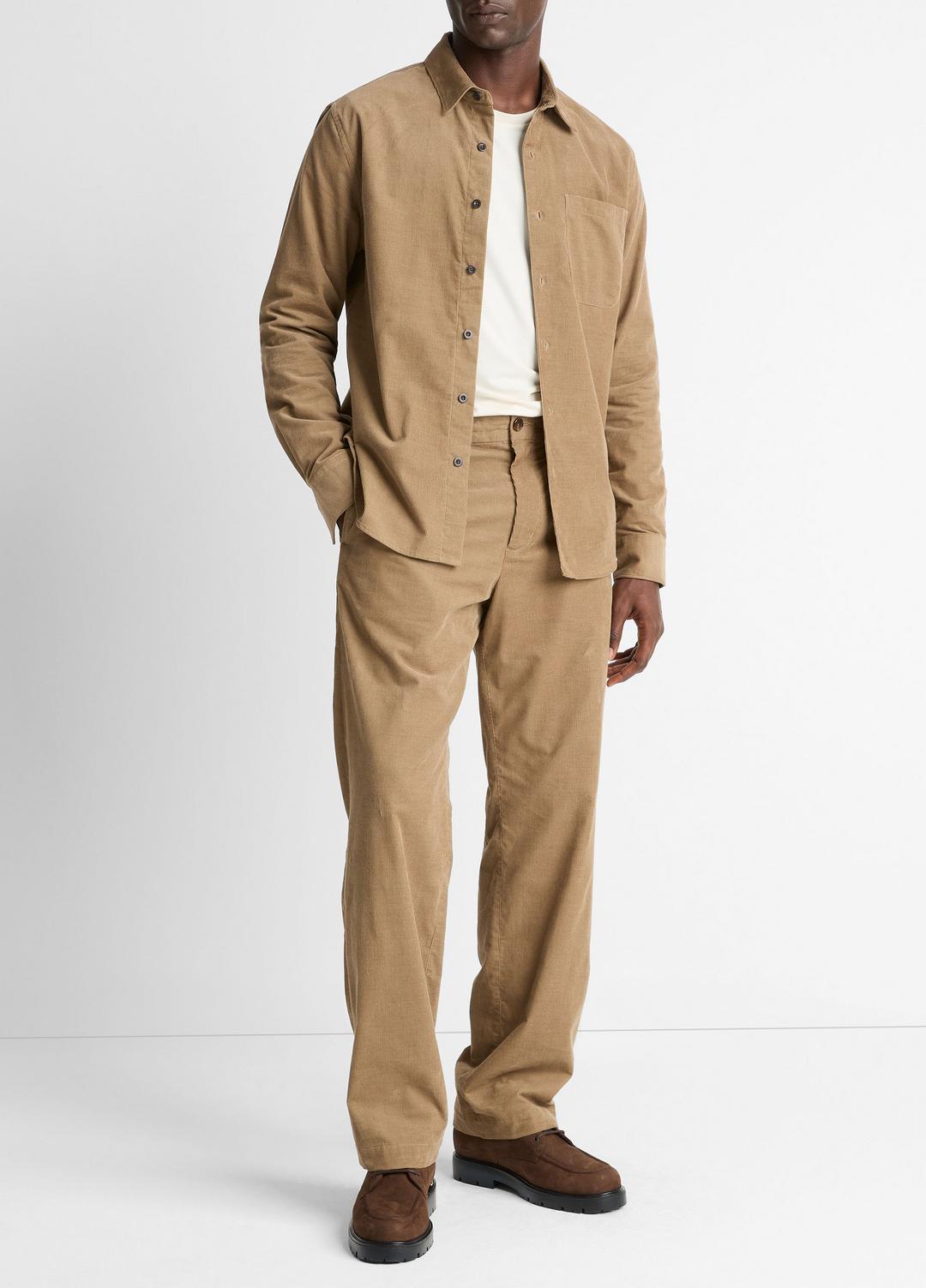 Louie Relaxed Cotton Corduroy Elastic-Waist Pant in Trousers