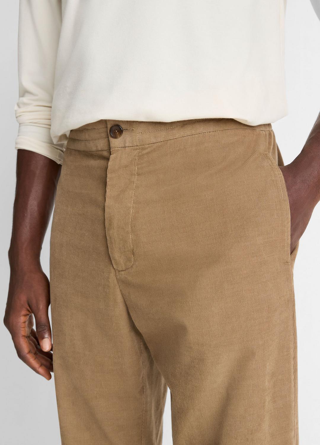 Louie Relaxed Cotton Corduroy Elastic-Waist Pant in Trousers