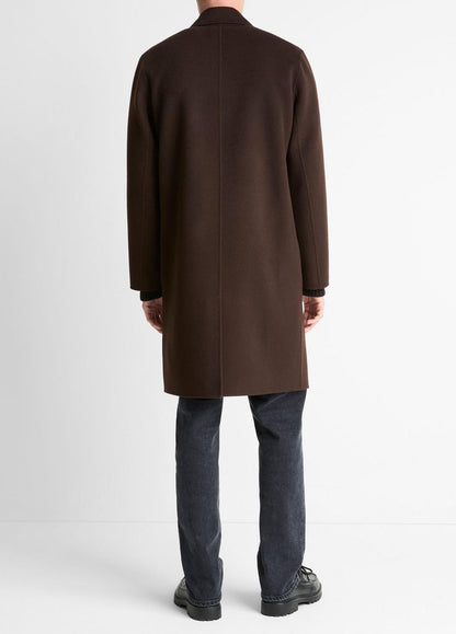 Splittable Wool-Cashmere Single-Breasted Topcoat in Coats
