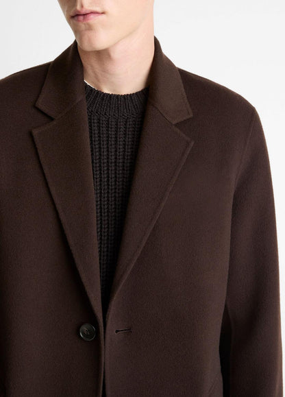 Splittable Wool-Cashmere Single-Breasted Topcoat in Coats