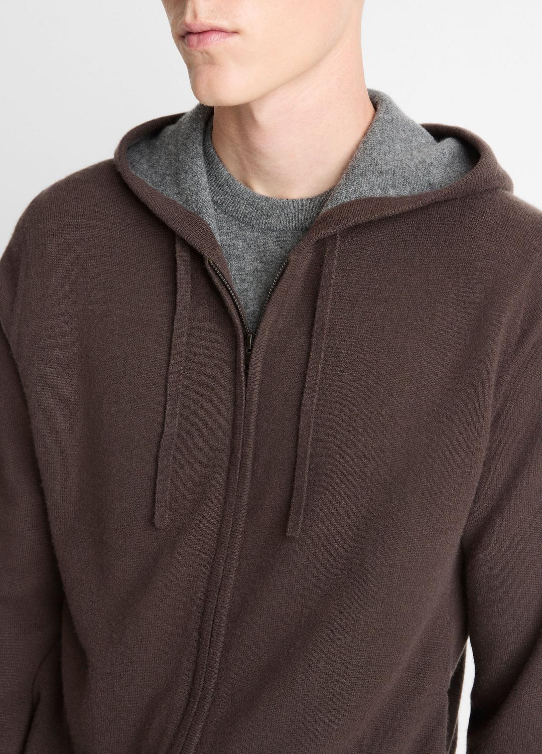 Cashmere Zip-Front Hoodie in Sweatshirts & Hoodies
