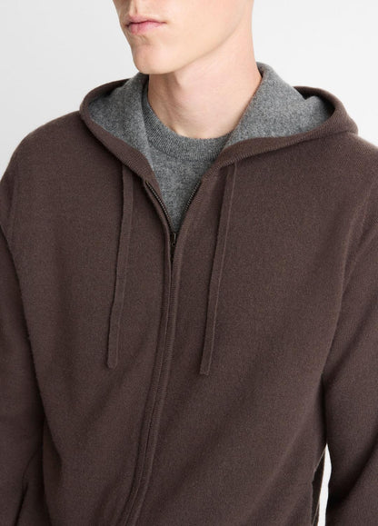 Cashmere Zip-Front Hoodie in Sweatshirts & Hoodies