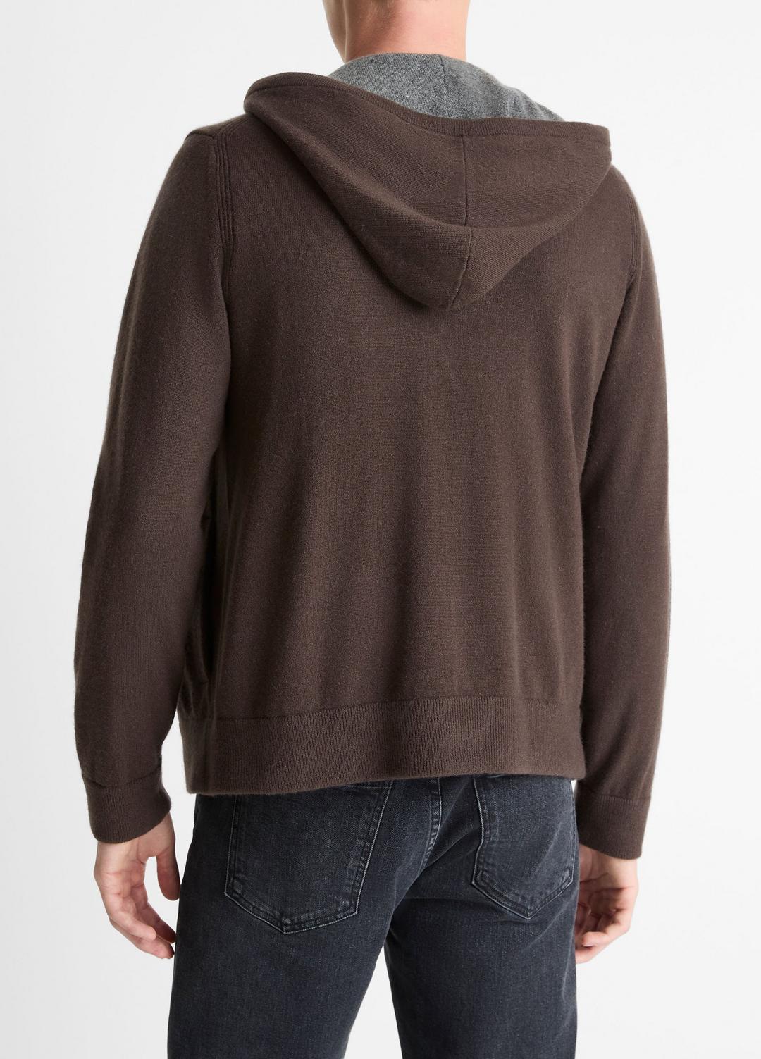 Cashmere Zip-Front Hoodie in Sweatshirts & Hoodies