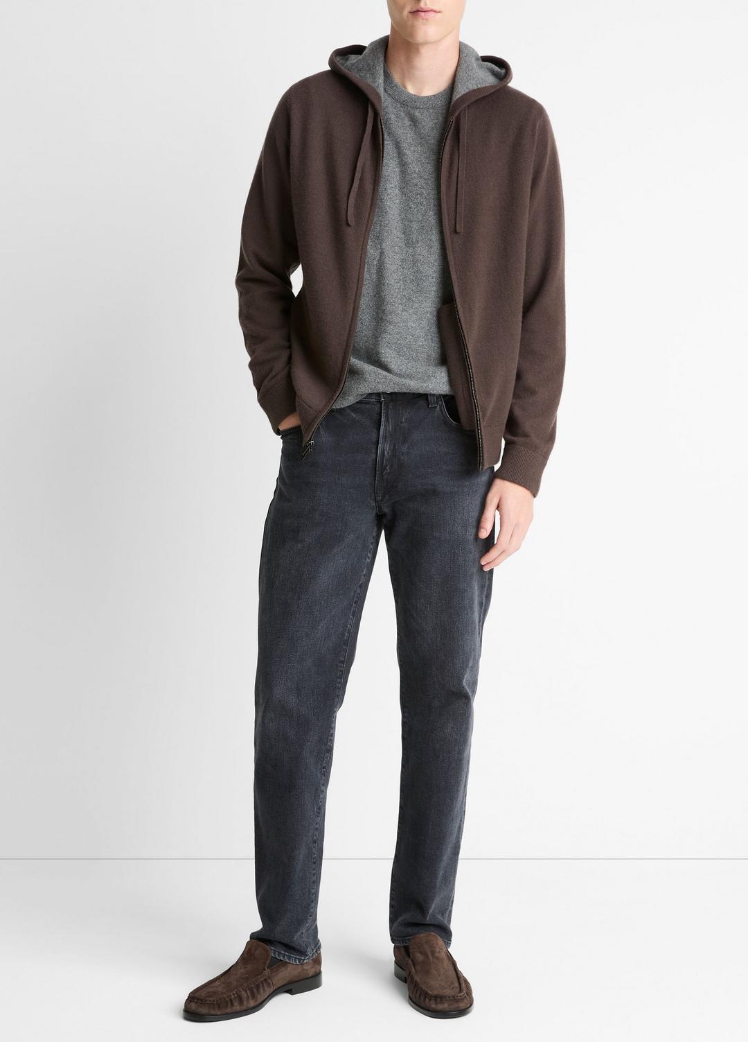 Cashmere Zip-Front Hoodie in Sweatshirts & Hoodies