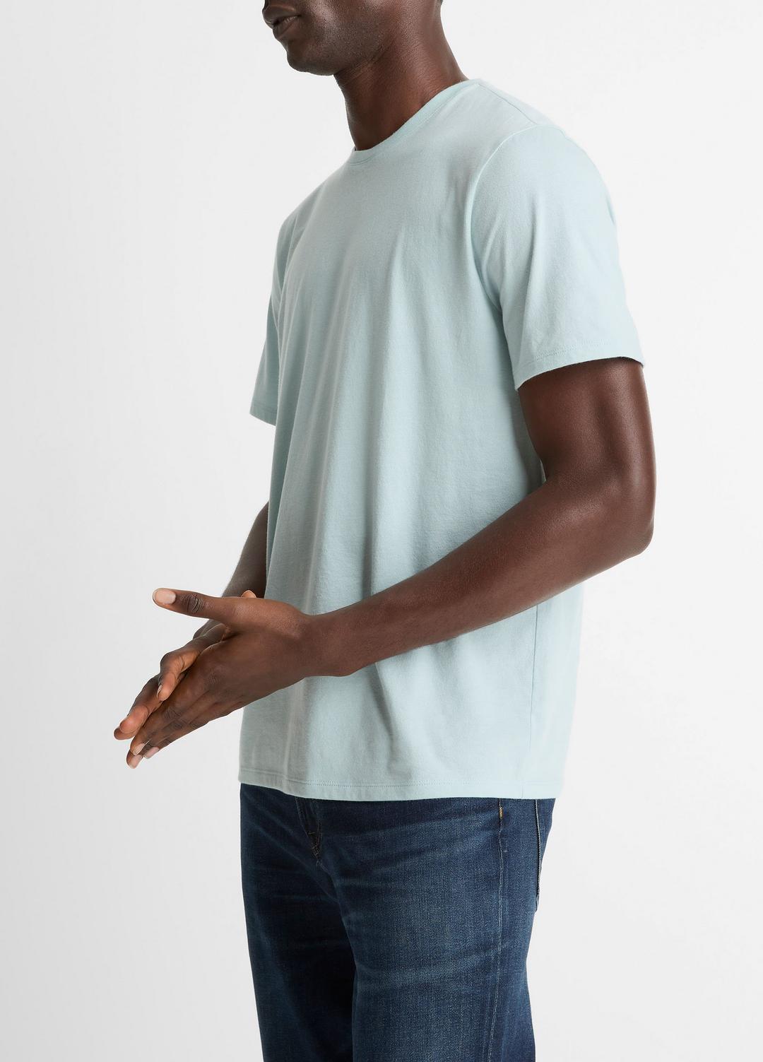 Pima Cotton Crew Neck T-Shirt in Short Sleeve