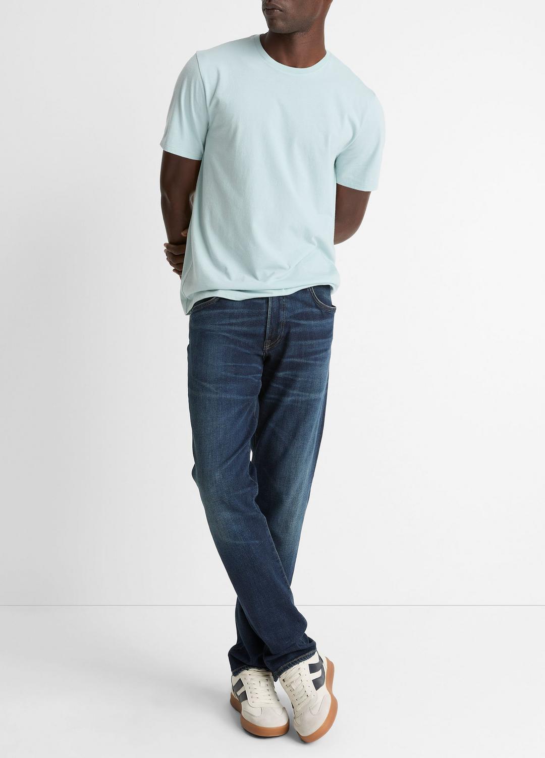 Pima Cotton Crew Neck T-Shirt in Short Sleeve