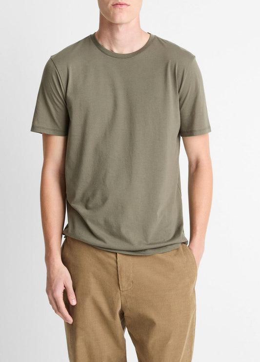 Pima Cotton Crew Neck T-Shirt in Short Sleeve