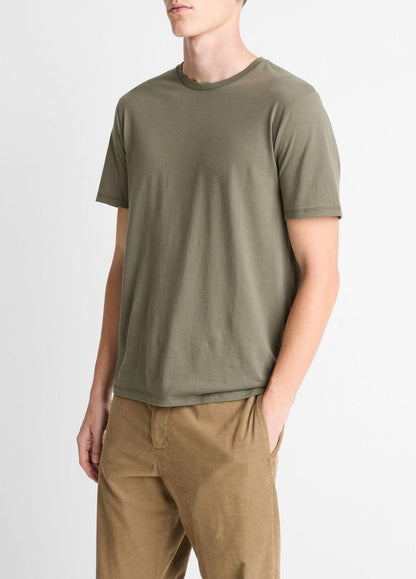 Pima Cotton Crew Neck T-Shirt in Short Sleeve