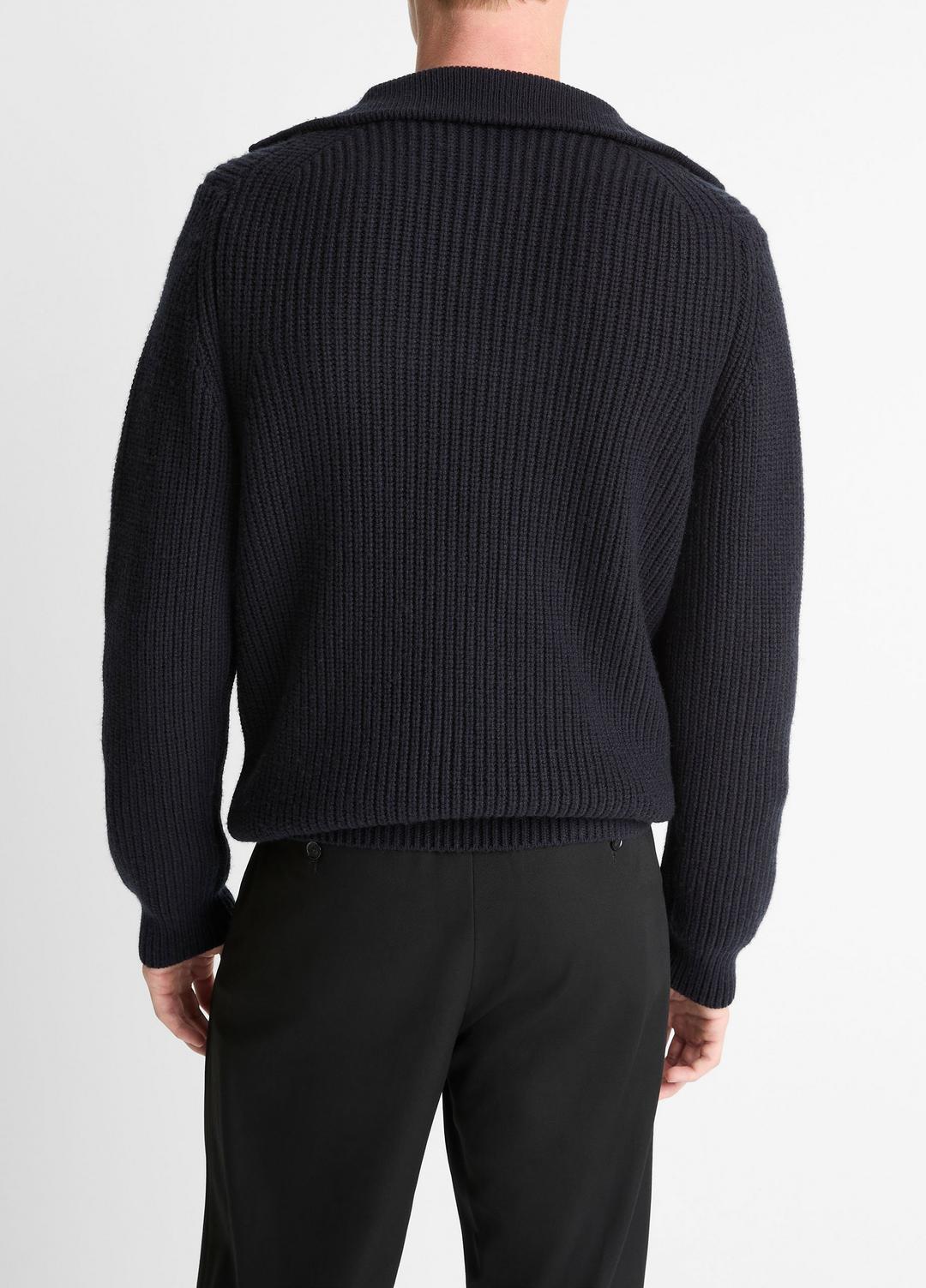 Heirloom Shaker Wool-Cashmere Quarter-Zip Sweater in Quarter Zip