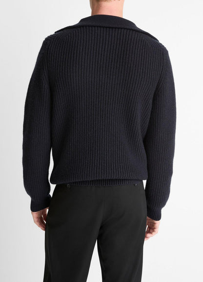 Heirloom Shaker Wool-Cashmere Quarter-Zip Sweater in Quarter Zip