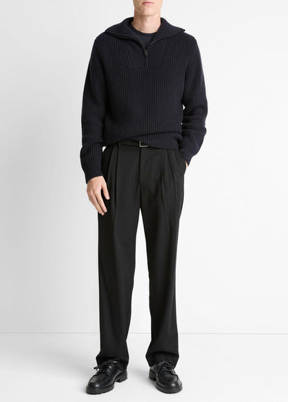 Heirloom Shaker Wool-Cashmere Quarter-Zip Sweater in Quarter Zip