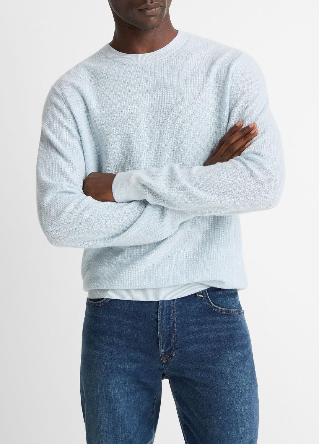 Geo-Jacquard Wool-Blend Crew Neck Sweater in Crew Neck