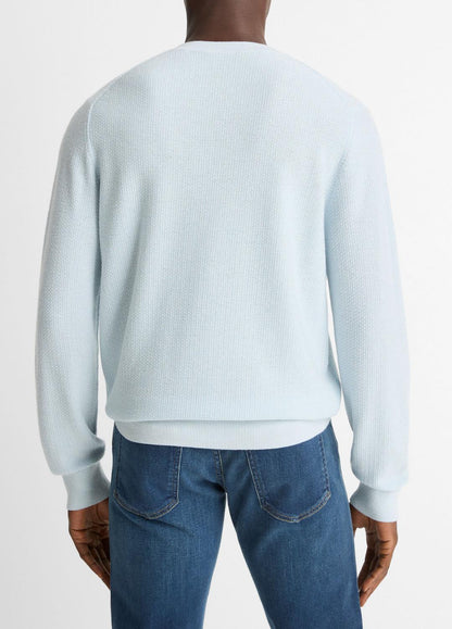 Geo-Jacquard Wool-Blend Crew Neck Sweater in Crew Neck