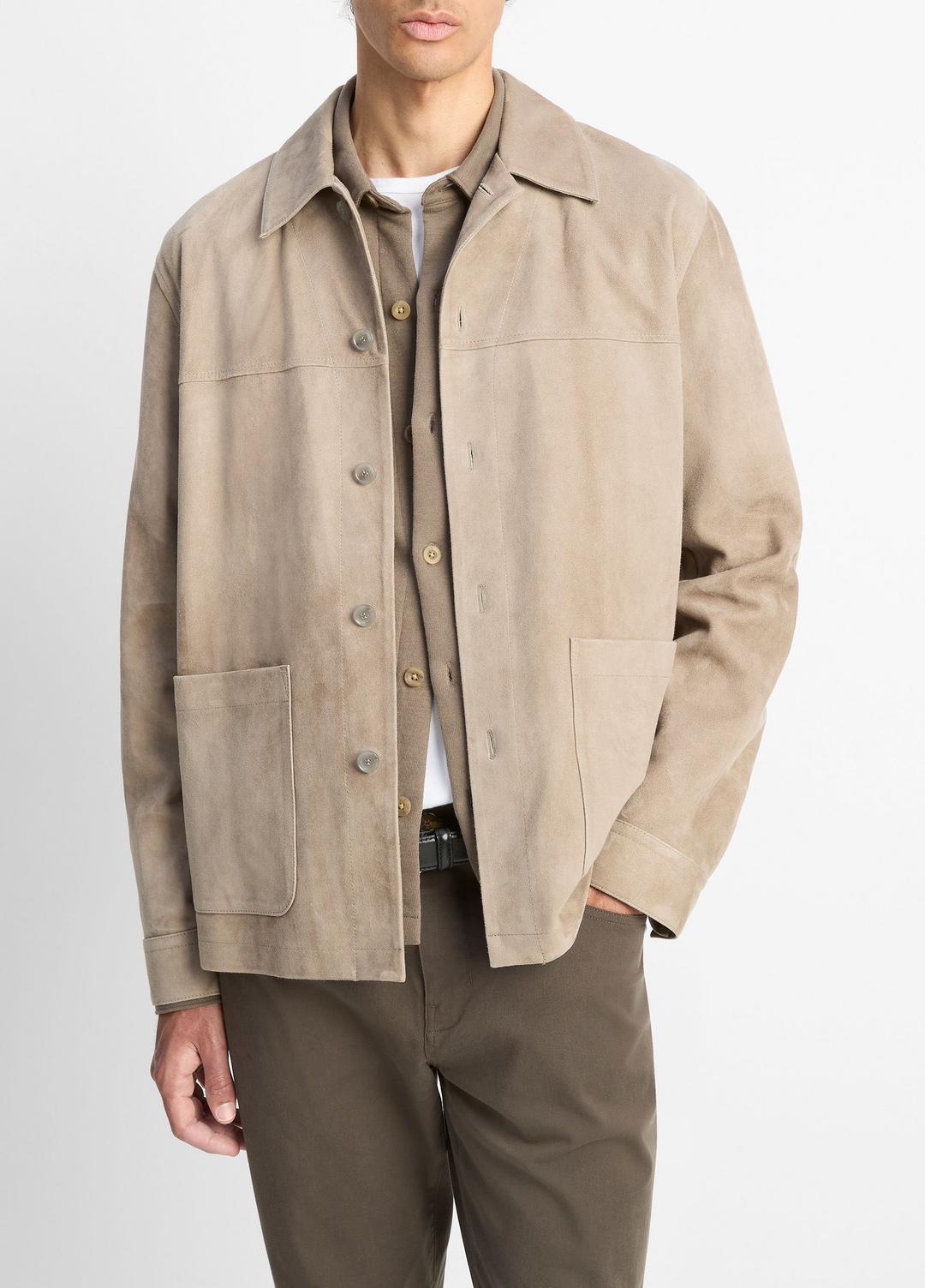 Suede Shirt Jacket in Shirt Jackets