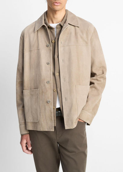 Suede Shirt Jacket in Shirt Jackets
