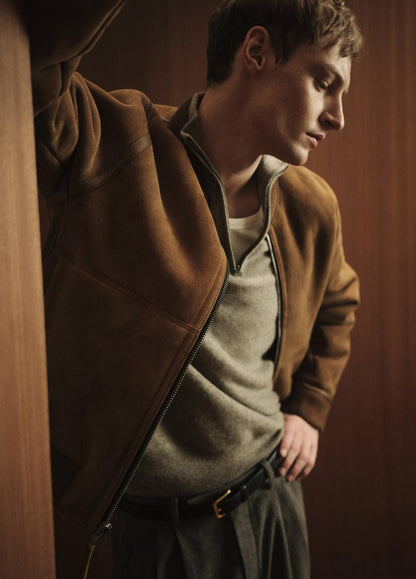 Shearling Bomber Jacket in Jackets