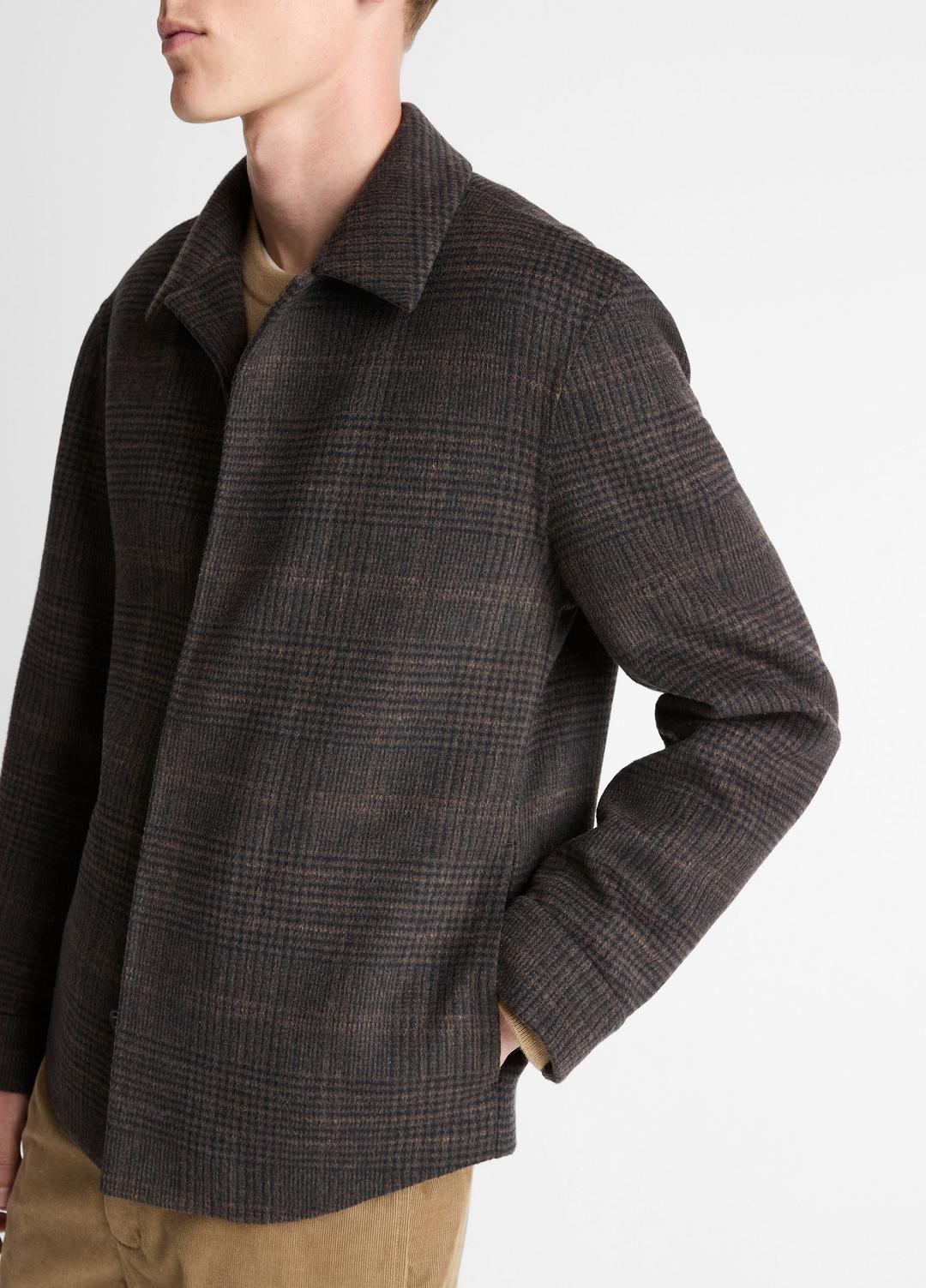 Plaid Splittable Wool-Blend Shirt Jacket in Shirt Jackets