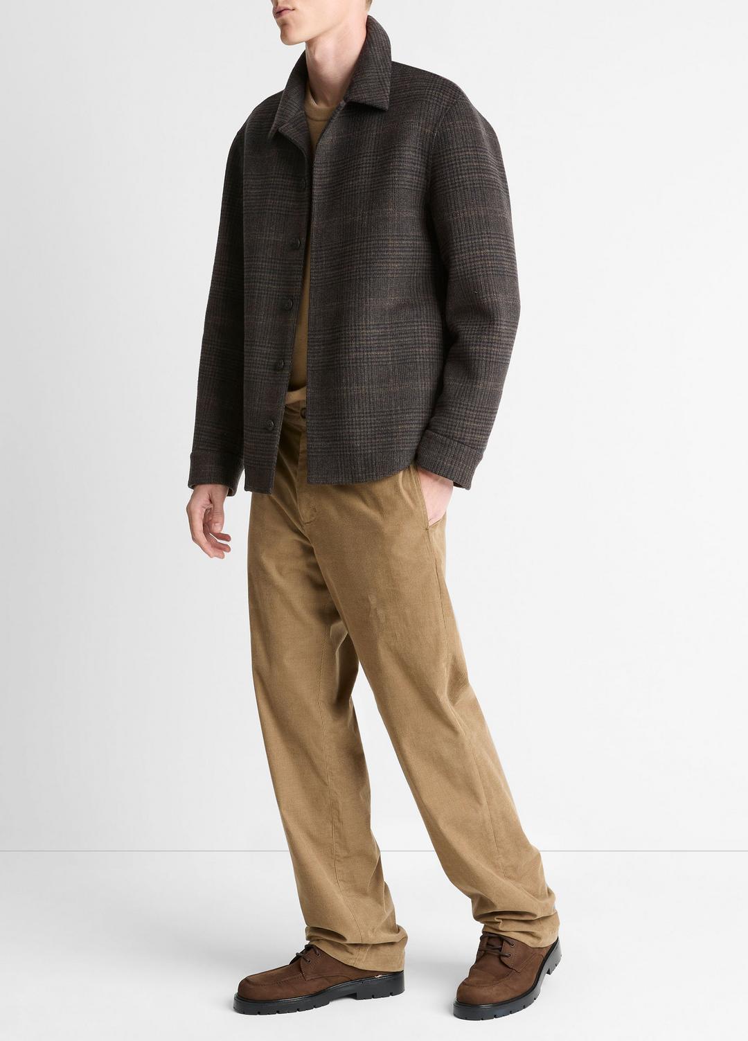 Plaid Splittable Wool-Blend Shirt Jacket in Shirt Jackets