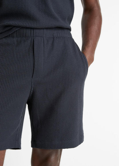 Seersucker-Knit Stretch-Cotton Short in Shorts