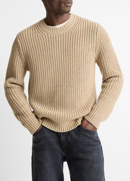 Utility Shaker Merino Wool Sweater in Crew Neck
