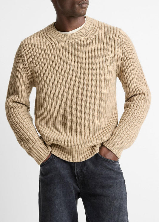 Utility Shaker Merino Wool Sweater in Crew Neck