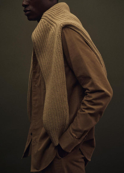 Utility Shaker Merino Wool Sweater in Crew Neck