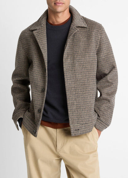 Houndstooth Bomber Jacket in Jackets