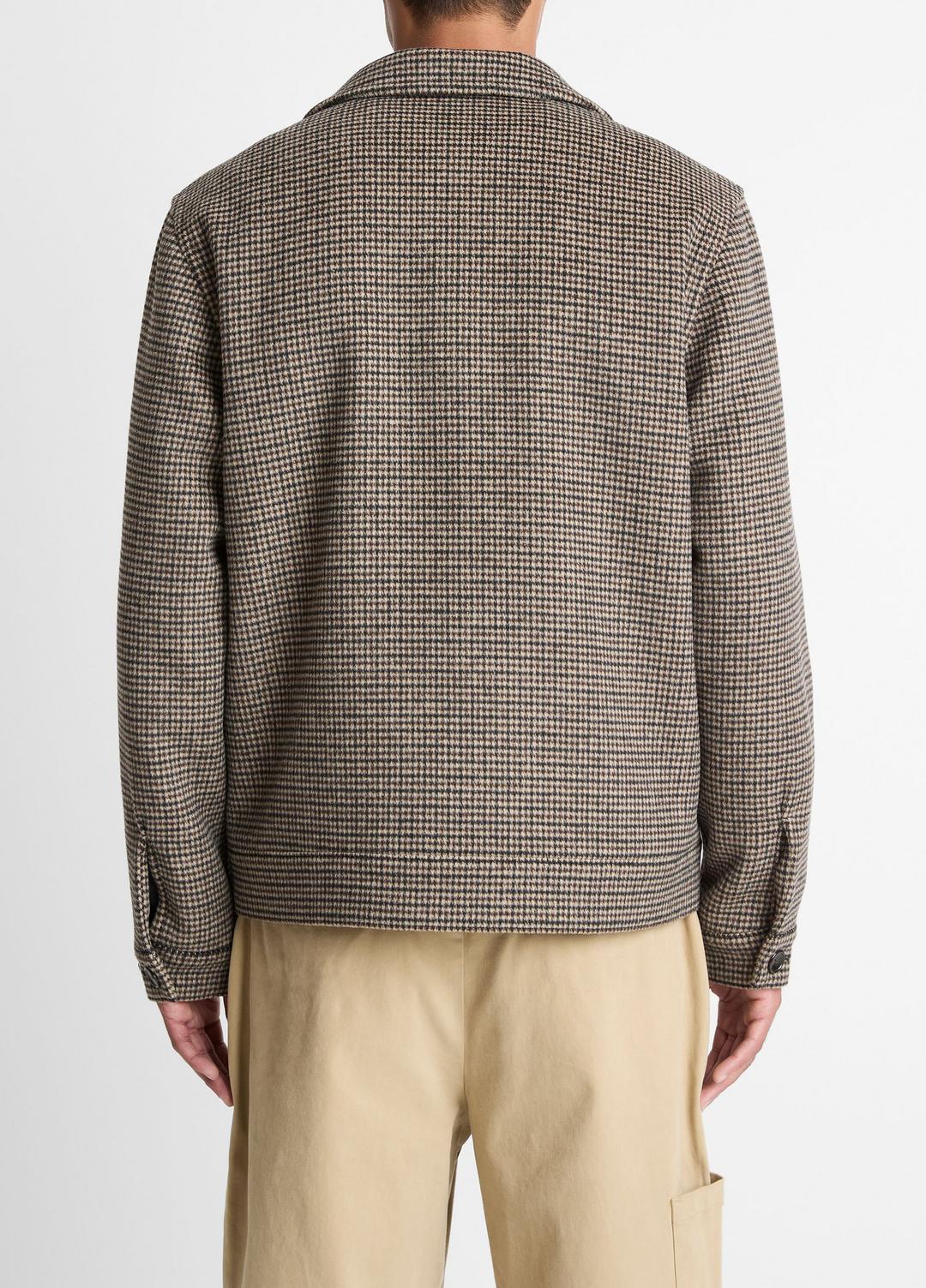 Houndstooth Bomber Jacket in Jackets