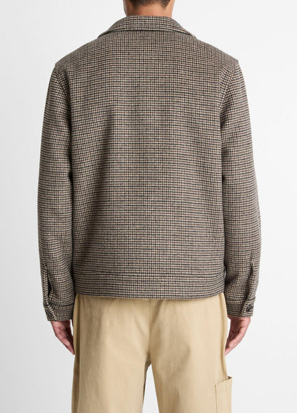 Houndstooth Bomber Jacket in Jackets