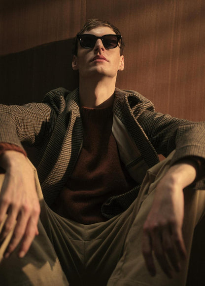 Houndstooth Bomber Jacket in Jackets