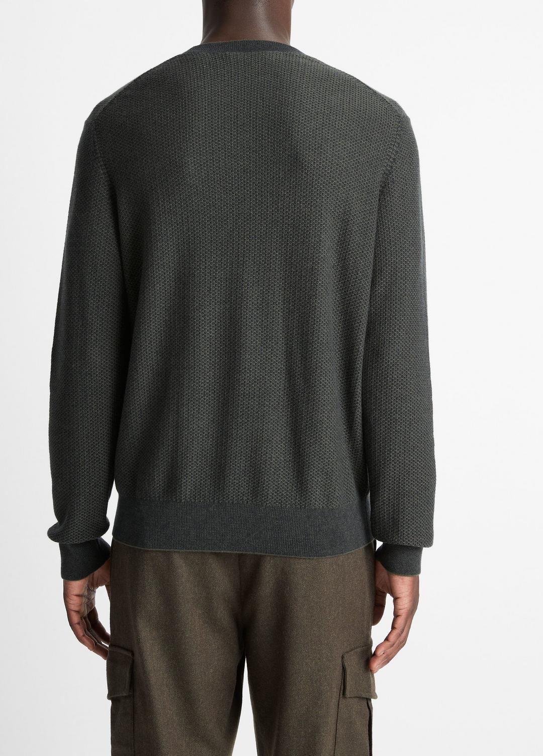 Geo-Jacquard Wool-Blend Crew Neck Sweater in Crew Neck