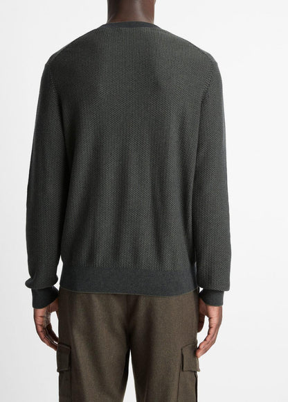 Geo-Jacquard Wool-Blend Crew Neck Sweater in Crew Neck