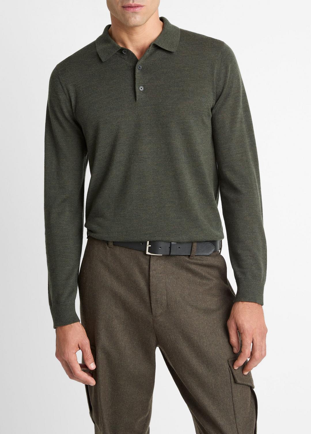 Wool Polo Sweater in Sweaters