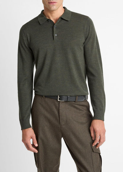 Wool Polo Sweater in Sweaters