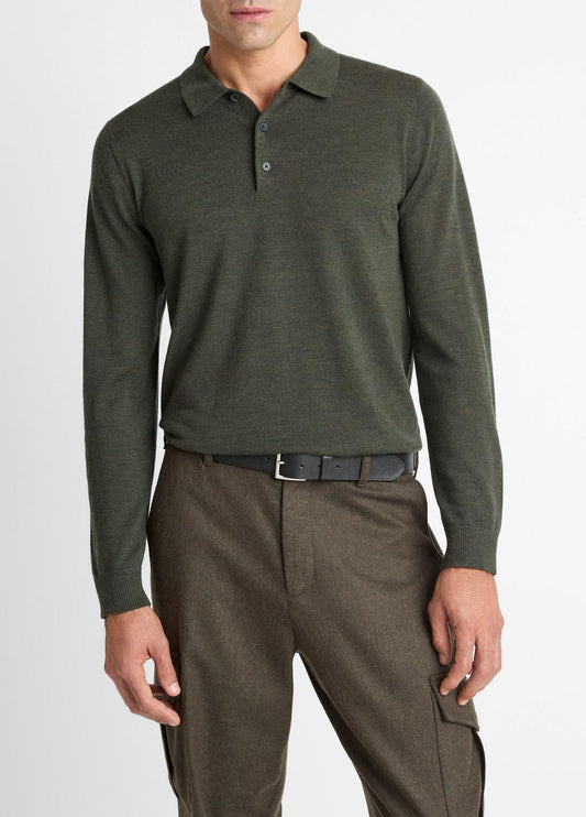 Wool Polo Sweater in Sweaters