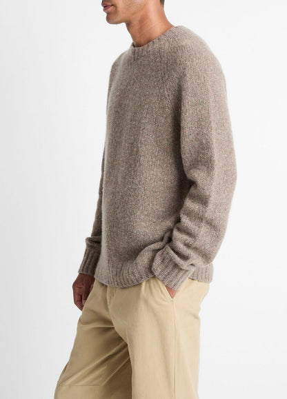 Donegal Cashmere Raglan-Sleeve Sweater in Crew Neck