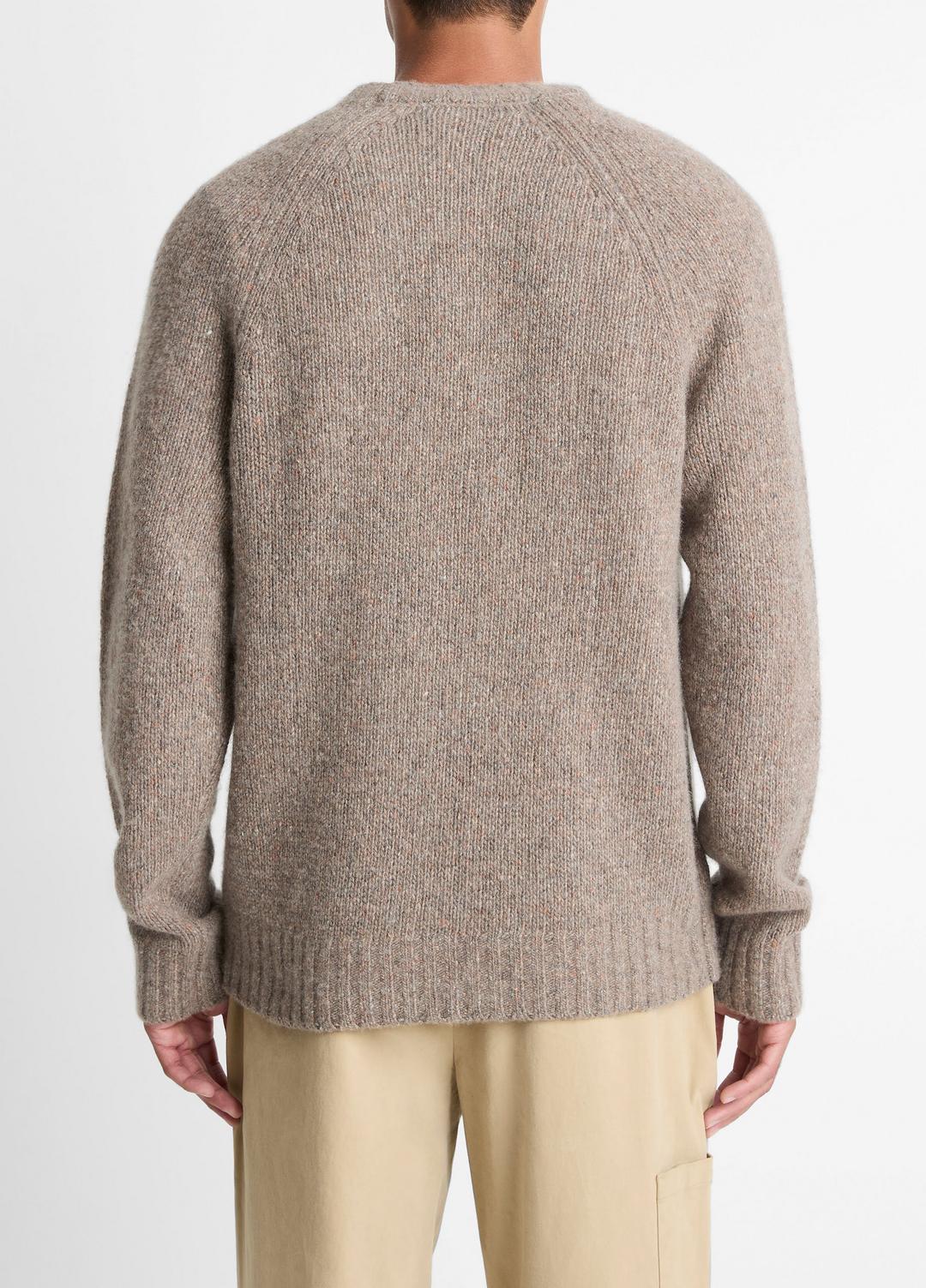 Donegal Cashmere Raglan-Sleeve Sweater in Crew Neck