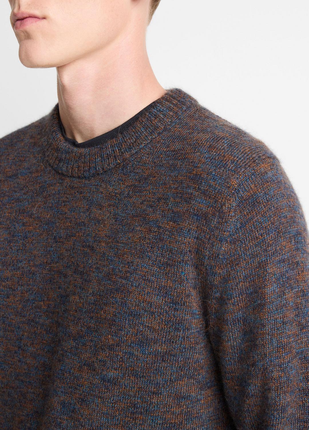 Multi-Mix Alpaca-Merino Wool Sweater in Crew Neck